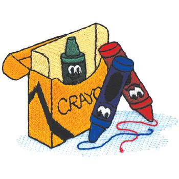 Crayons Machine Embroidery Design