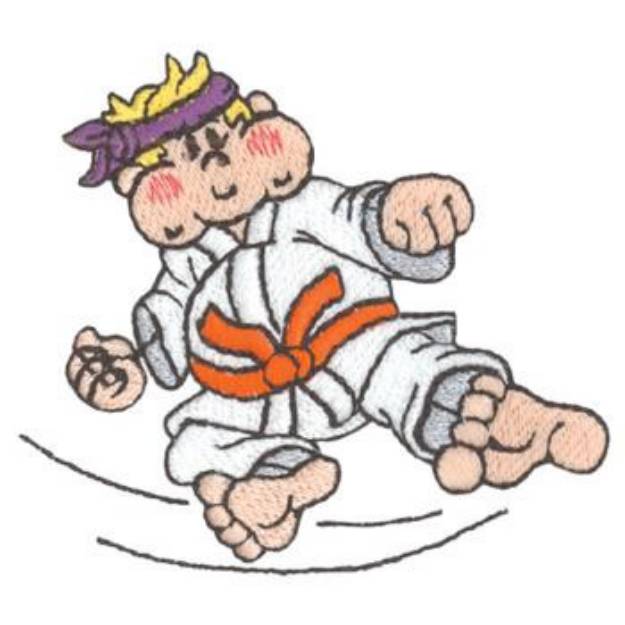 Picture of Karate Boy Machine Embroidery Design