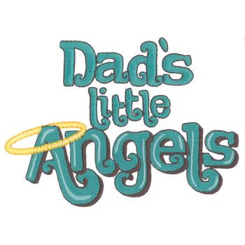 Dads Little Angels Machine Embroidery Design