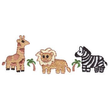 Jungle Animals Machine Embroidery Design