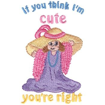 Youre Right Machine Embroidery Design