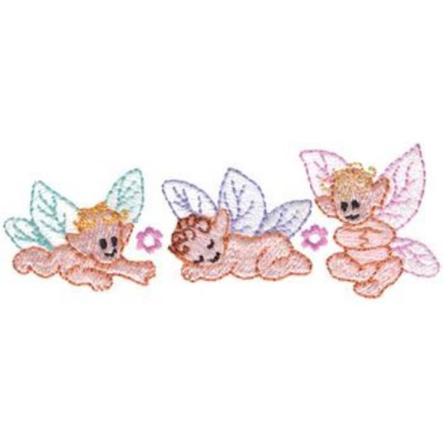 Picture of Baby Fairies Machine Embroidery Design