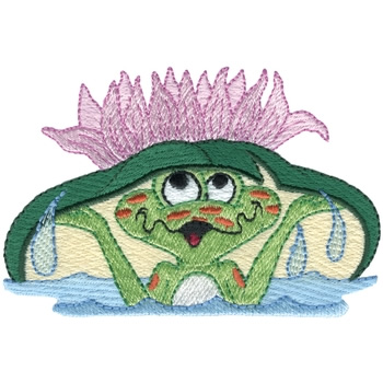 Soggy Froggy Machine Embroidery Design