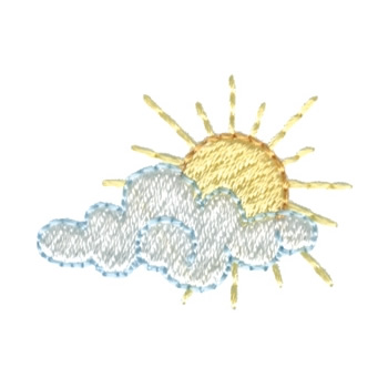 Sun & Clouds Machine Embroidery Design