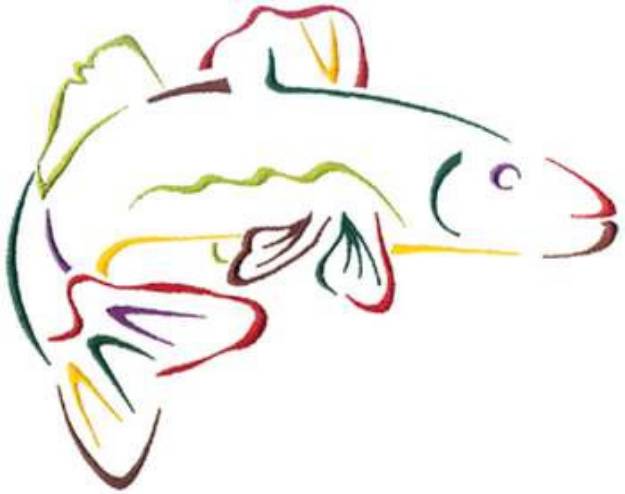 Picture of Small Walleye Machine Embroidery Design