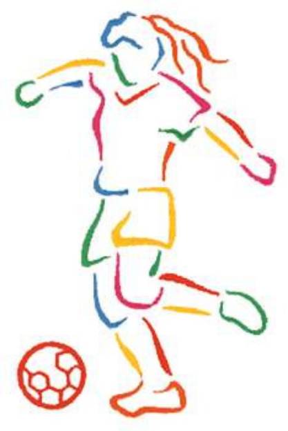 Picture of Small Woman Soccer Machine Embroidery Design