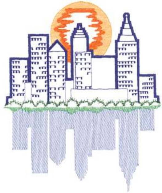 Picture of Small Skyline Machine Embroidery Design