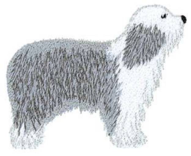 Picture of Bearded Collie Machine Embroidery Design