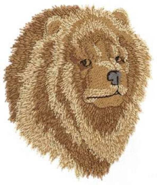 Picture of Chow Chow Head Machine Embroidery Design