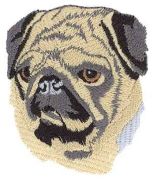 Picture of Pug Machine Embroidery Design