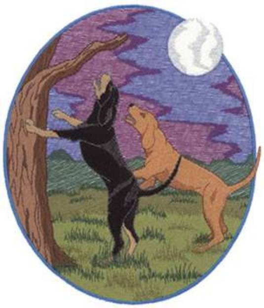 Picture of Coonhounds Machine Embroidery Design