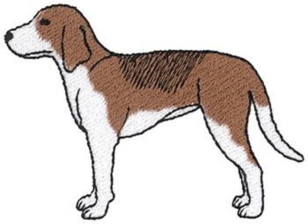 Picture of American Foxhound Machine Embroidery Design
