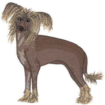 Chinese Crested Dog Machine Embroidery Design