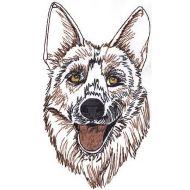 Picture of German Shepherd Machine Embroidery Design