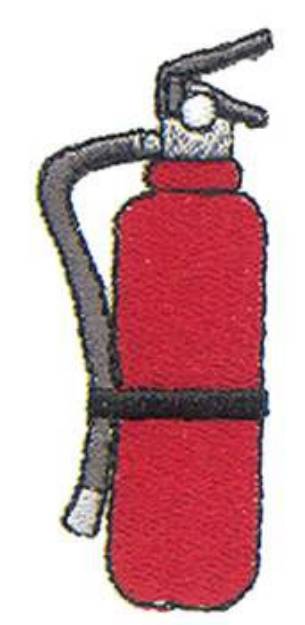 Picture of Fire Extinguisher Machine Embroidery Design