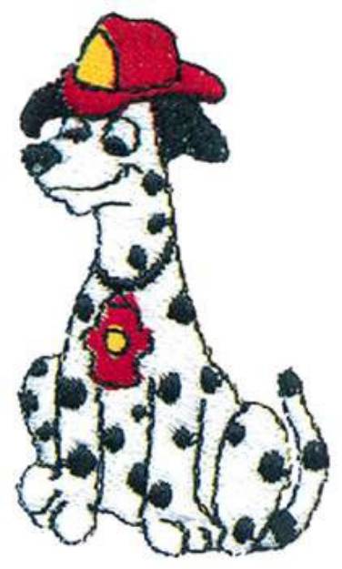 Picture of Dalmatian & Hat Machine Embroidery Design