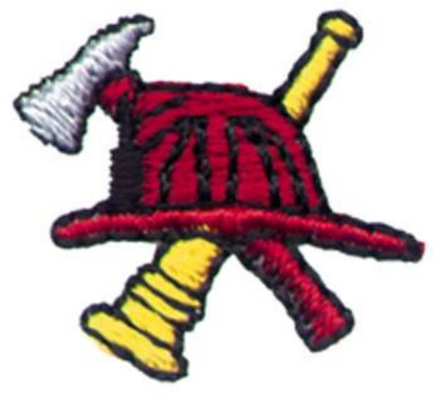 Picture of 1 Inch Fireman Logo Machine Embroidery Design