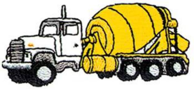 Picture of Cement Truck Machine Embroidery Design