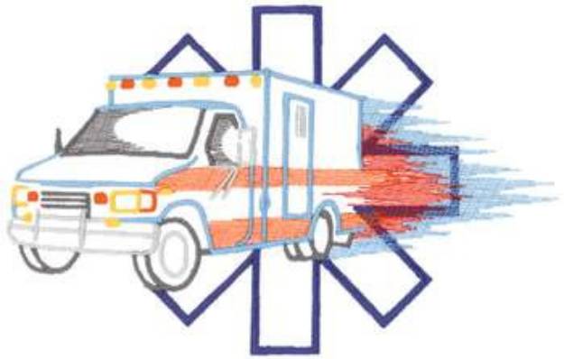 Picture of Ambulance Outline, Machine Embroidery Design