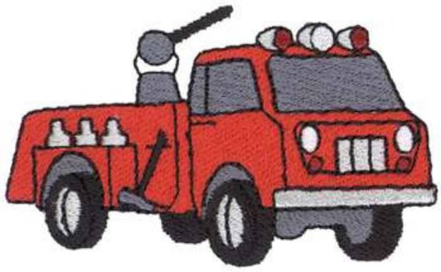 Picture of Fire Jeep Machine Embroidery Design