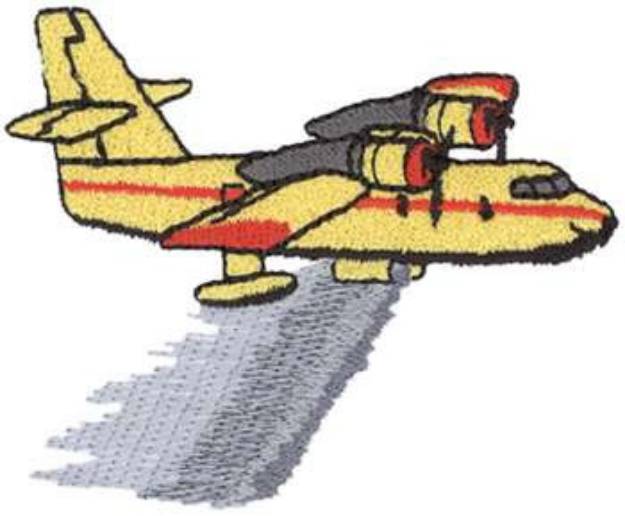 Picture of Fire Plane Machine Embroidery Design