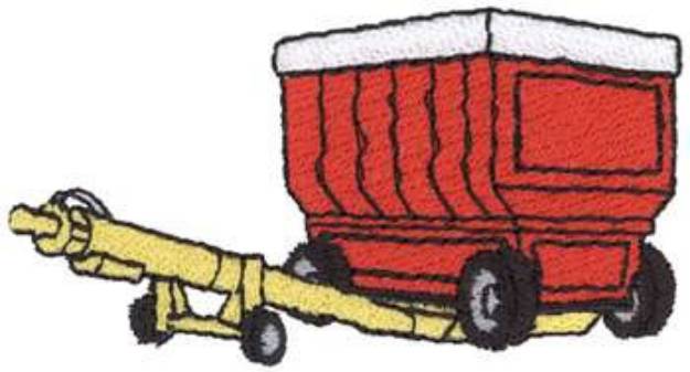 Picture of Hopper W/grain Hauler Machine Embroidery Design