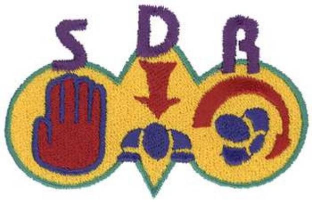 Picture of Stop Drop & Roll Machine Embroidery Design