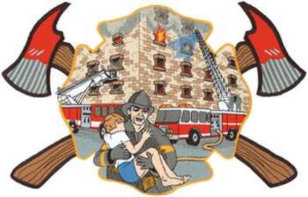 Picture of Fire Scene Machine Embroidery Design