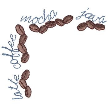 Coffee Bean Machine Embroidery Design
