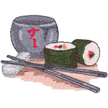 Sushi Machine Embroidery Design
