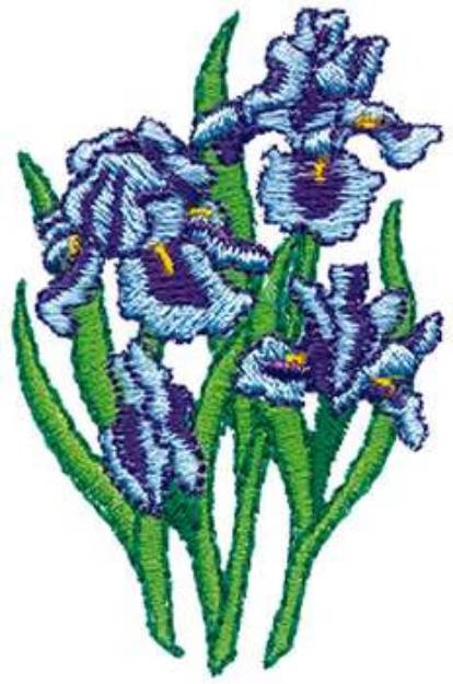 Picture of Irises Machine Embroidery Design