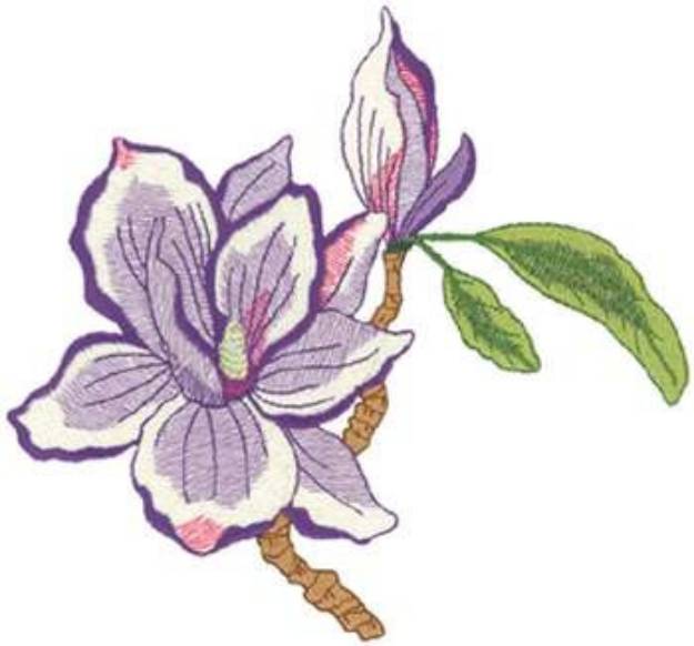 Picture of Saucer Magnolia Machine Embroidery Design