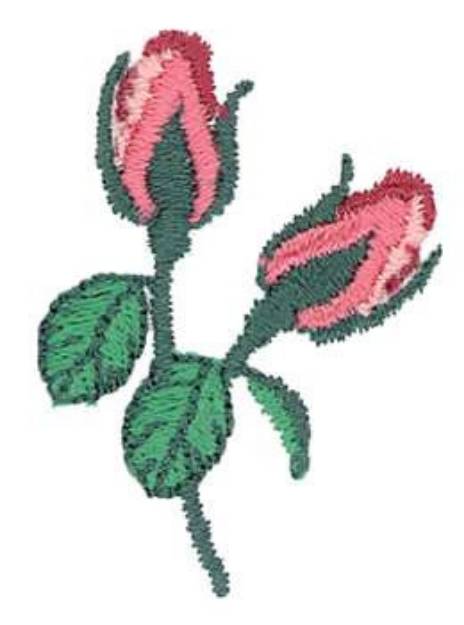 Picture of Rosebuds Machine Embroidery Design