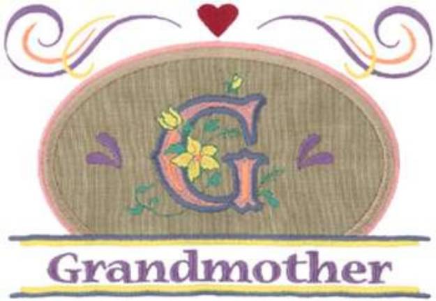 Picture of Grandmother Applique Machine Embroidery Design