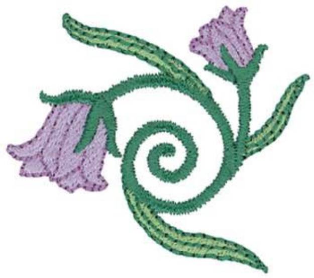 Picture of Flowers With Vine Machine Embroidery Design