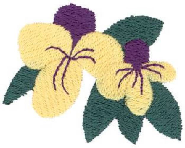 Picture of Pansies Machine Embroidery Design