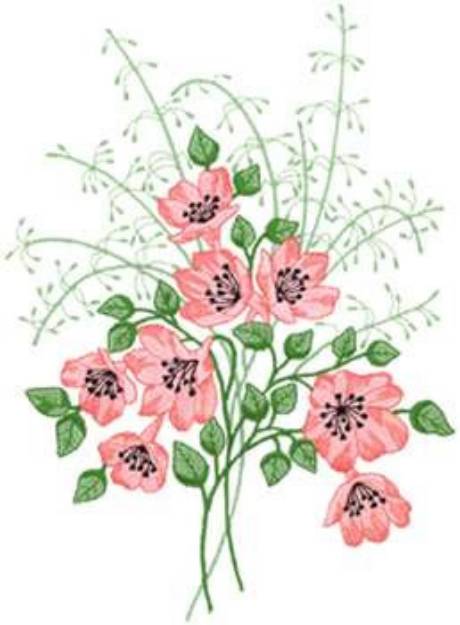 Picture of Flower Bouquet Machine Embroidery Design