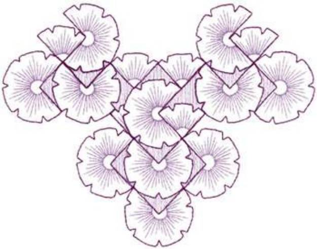 Picture of Floral Geometric Machine Embroidery Design