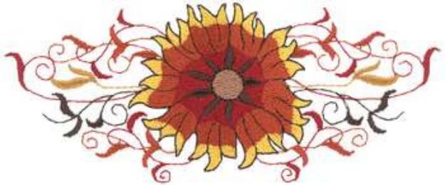 Picture of Flower & Vine Machine Embroidery Design