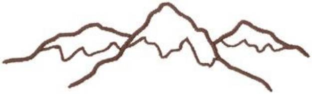 Picture of Mountain Range Machine Embroidery Design