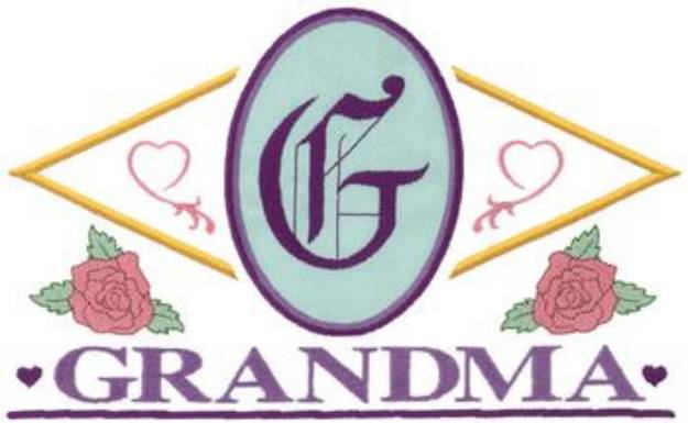 Picture of Grandma Applique Machine Embroidery Design