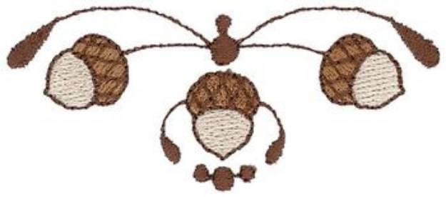 Picture of Acorn Scroll Machine Embroidery Design