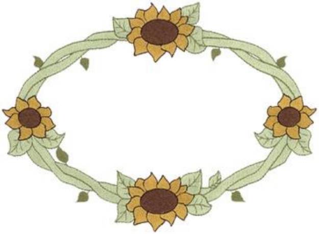 Picture of Sunflower Border Machine Embroidery Design