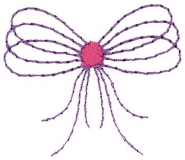 Picture of 1.5" Bow Machine Embroidery Design