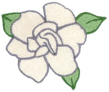 Gardenia Machine Embroidery Design