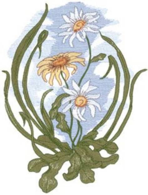 Picture of Daisies Machine Embroidery Design