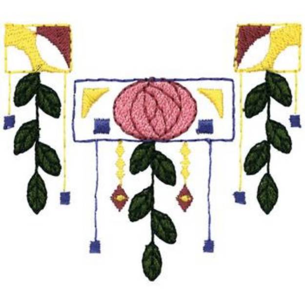 Picture of Rose Motif 2 Machine Embroidery Design