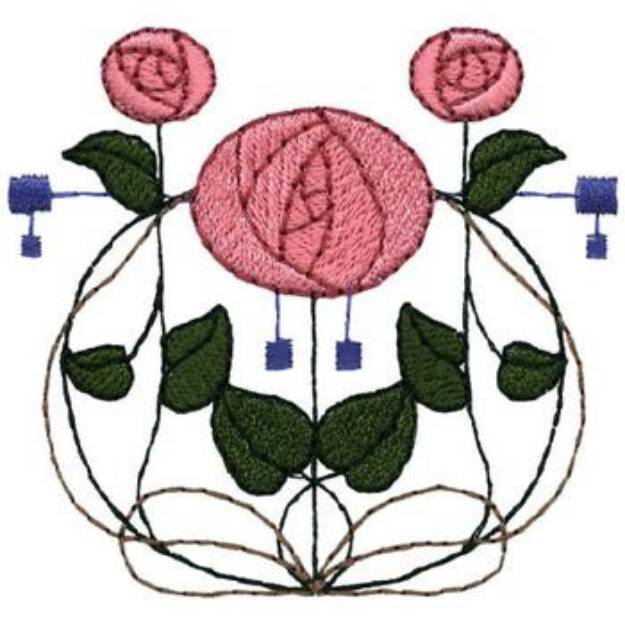 Picture of Rose Design Machine Embroidery Design