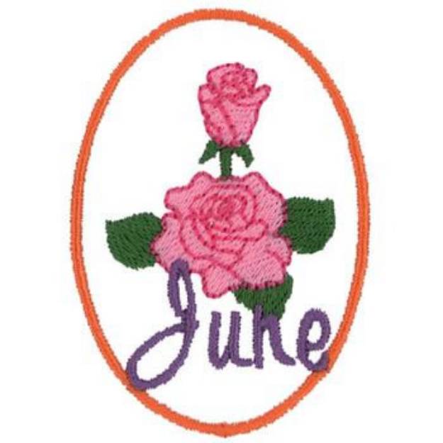 Picture of June - Rose Machine Embroidery Design