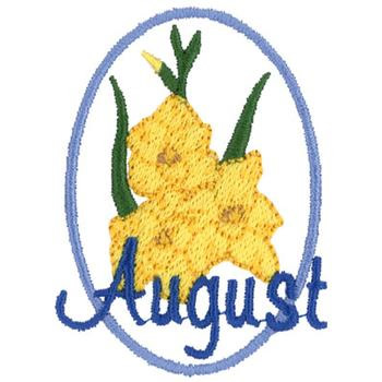 August - Gladiola Machine Embroidery Design